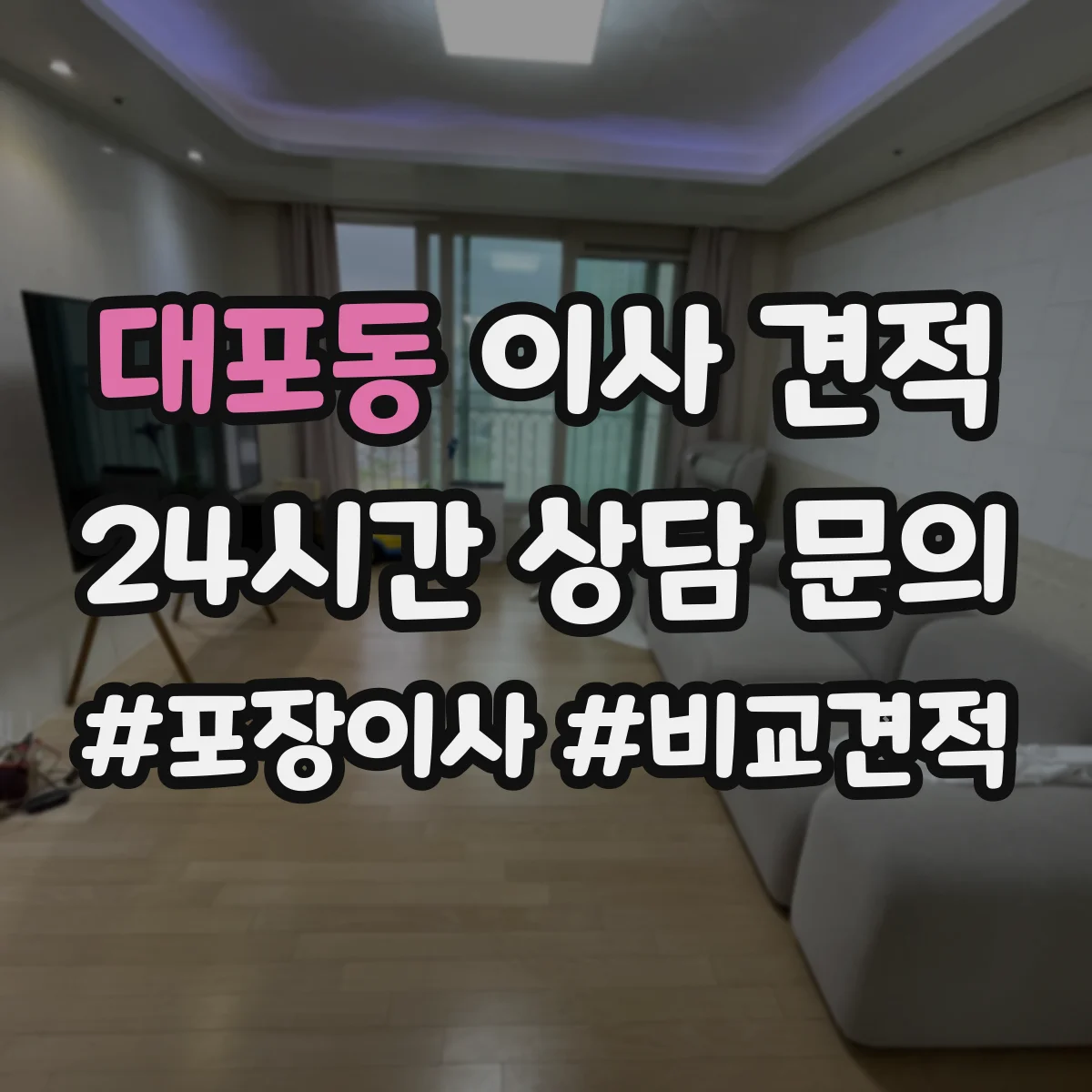 대포동 이사 견적