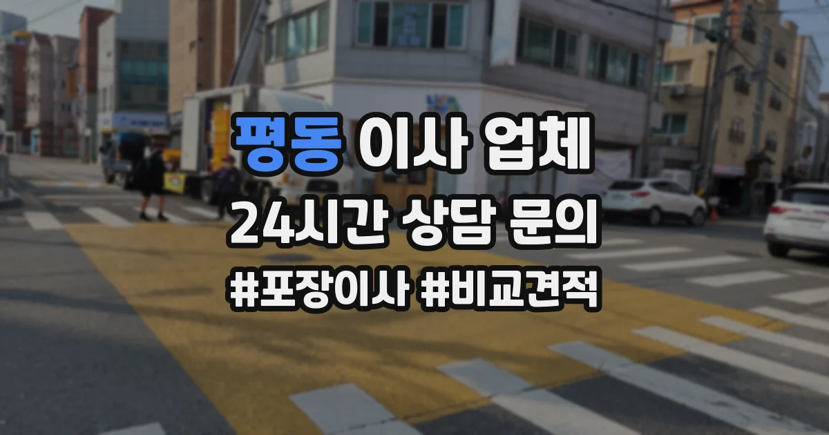 평동 이사 업체