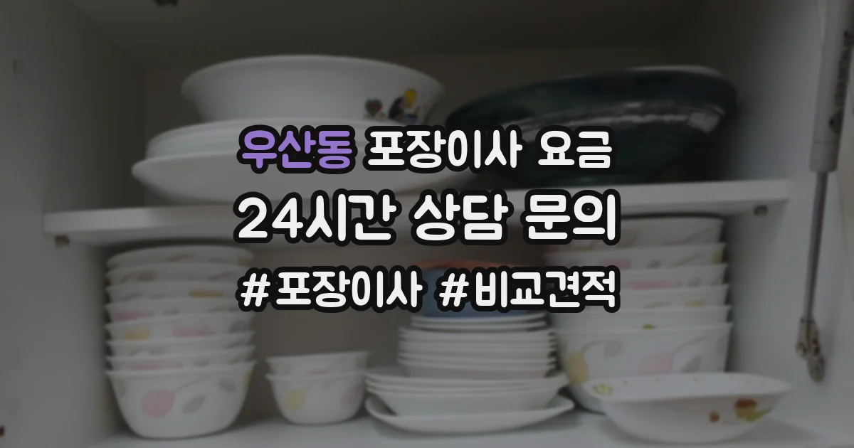 우산동 포장이사 요금