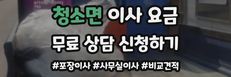 청소면 이사 요금