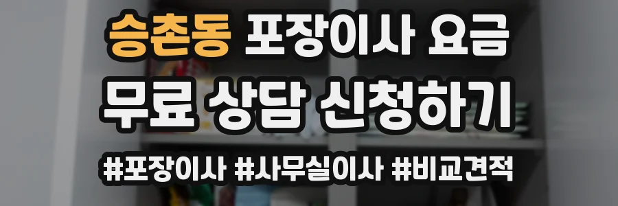 승촌동 포장이사 요금