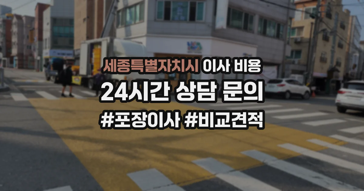 세종특별자치시 이사 비용