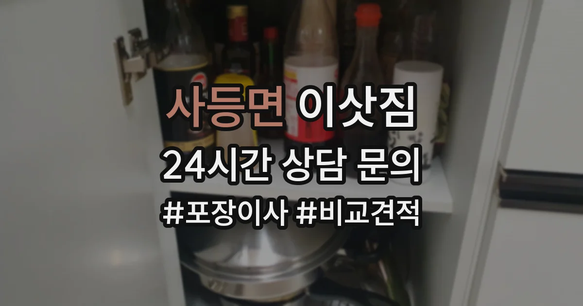 사등면 이삿짐