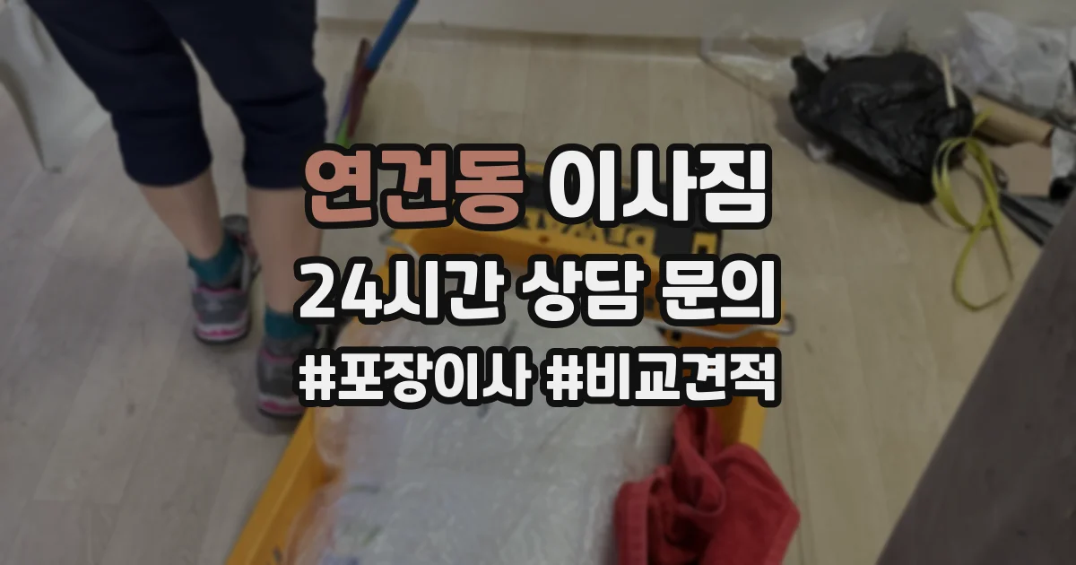 연건동 이사짐