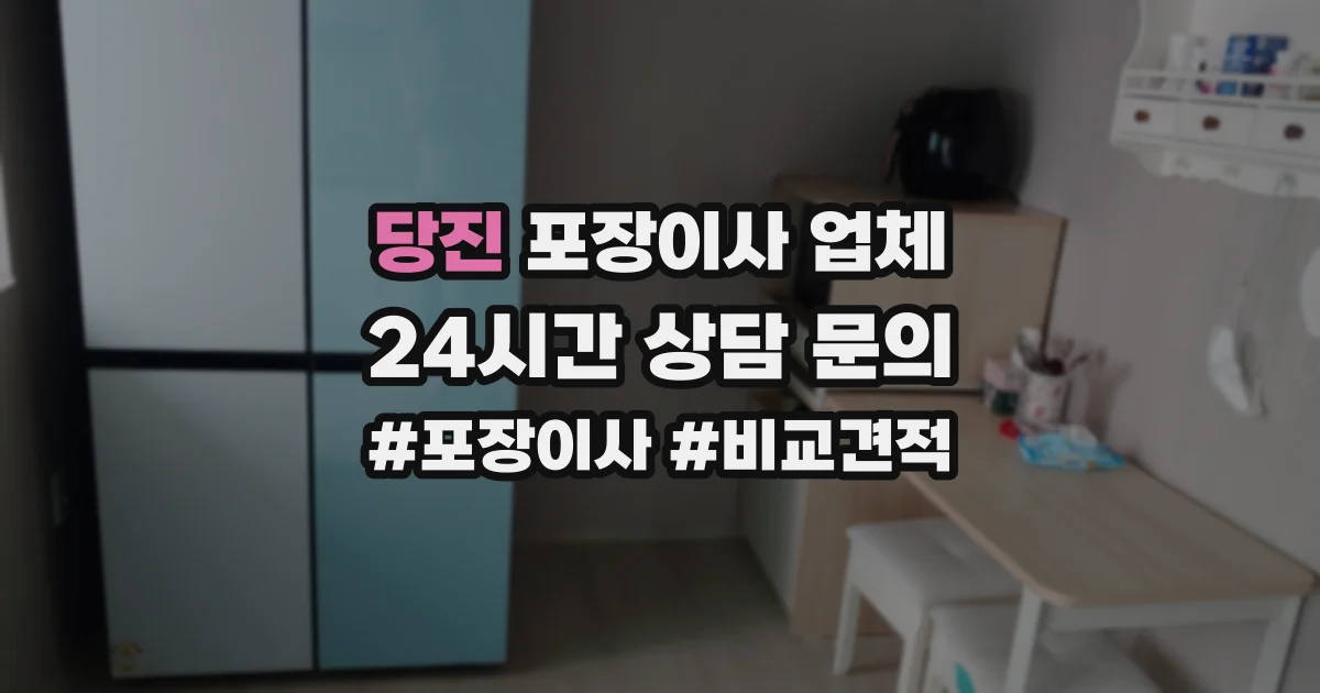 당진 포장이사 업체