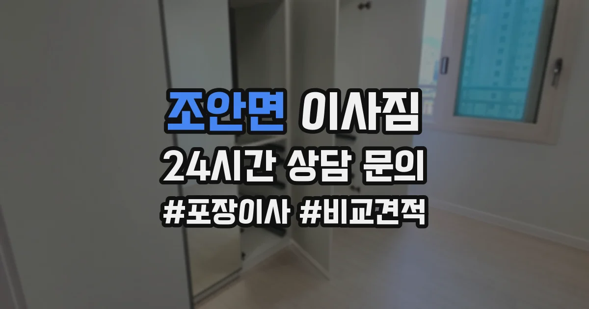 조안면 이사짐