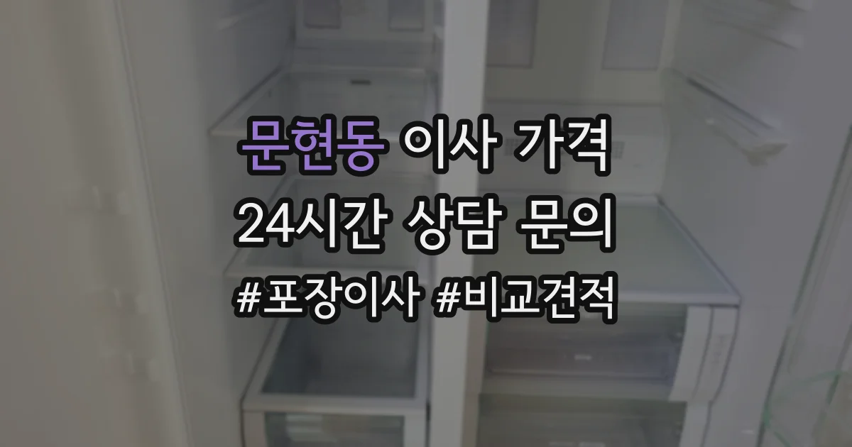 문현동 이사 가격