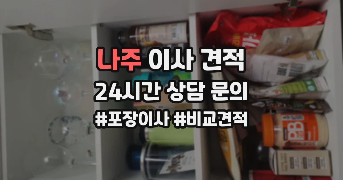 나주 이사 견적