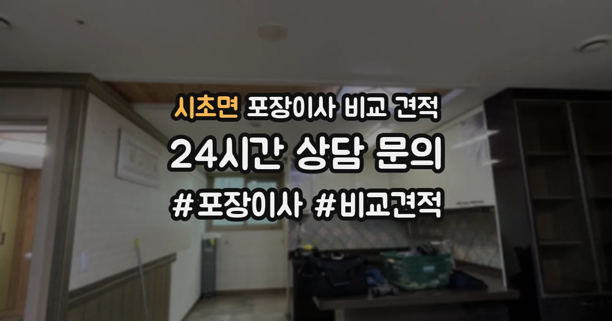 시초면 포장이사 비교 견적