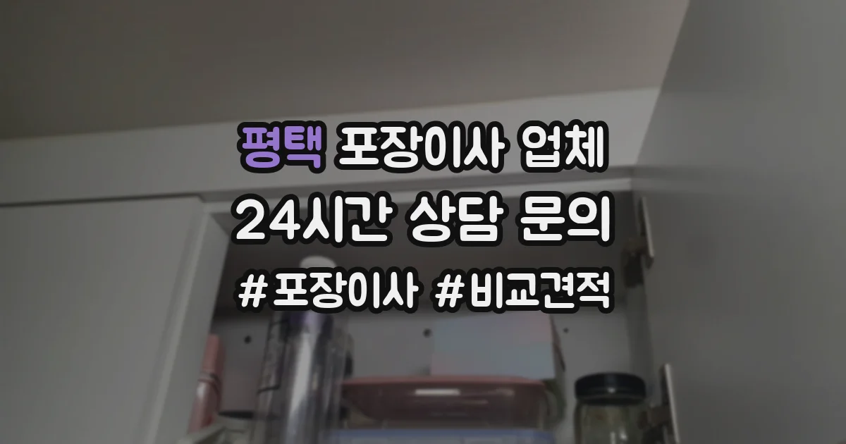 평택 포장이사 업체