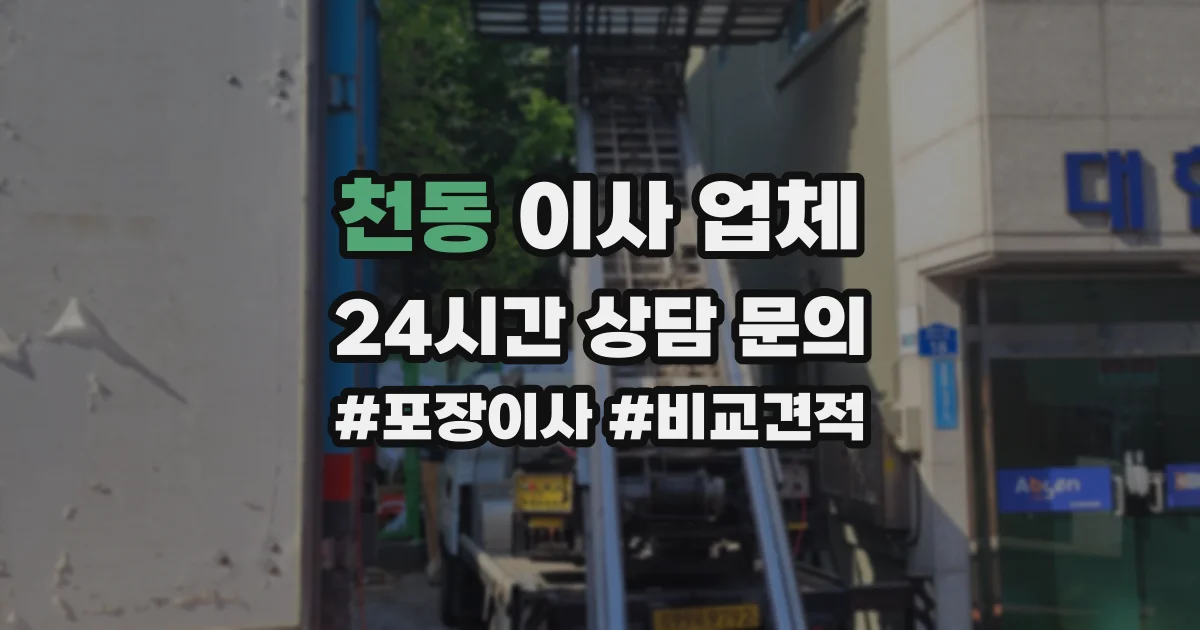 천동 이사 업체