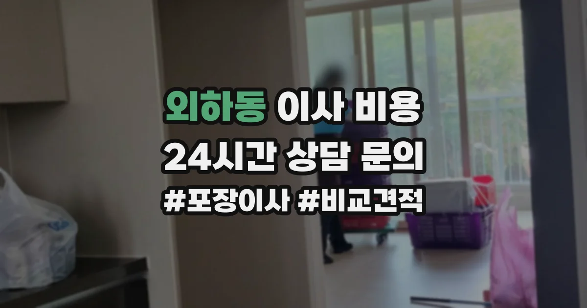 외하동 이사 비용