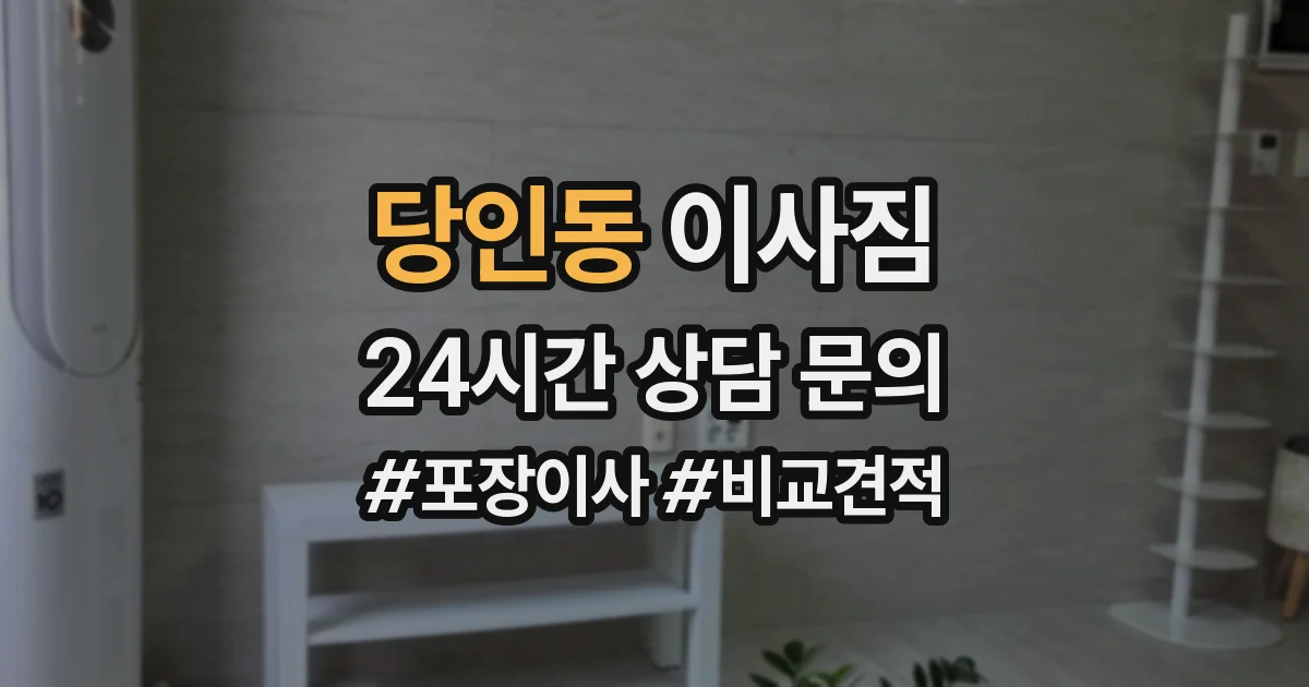 당인동 이사짐