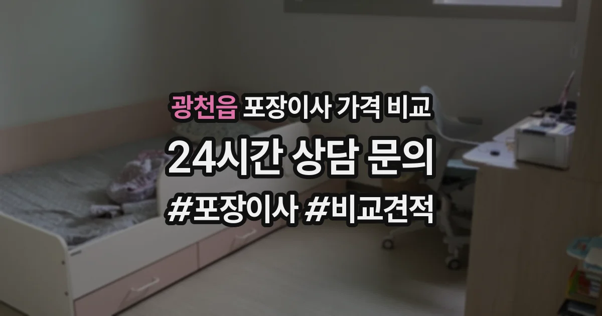 광천읍 포장이사 가격 비교