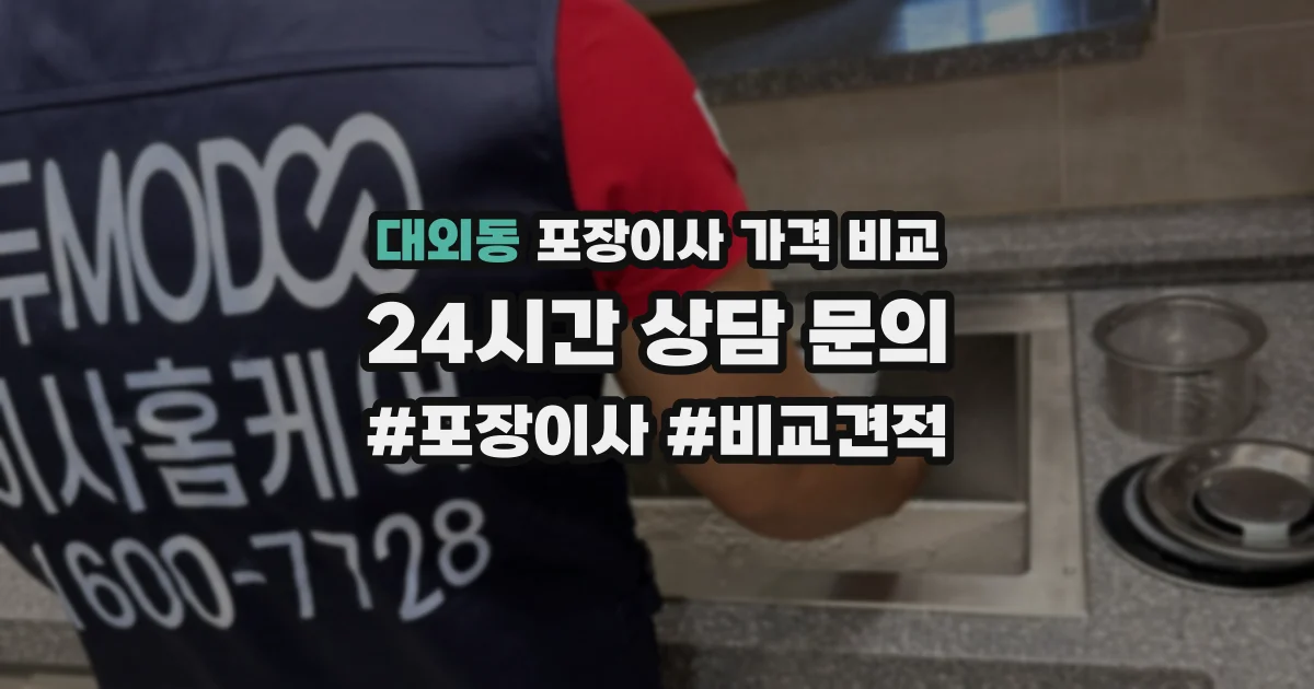 대외동 포장이사 가격 비교