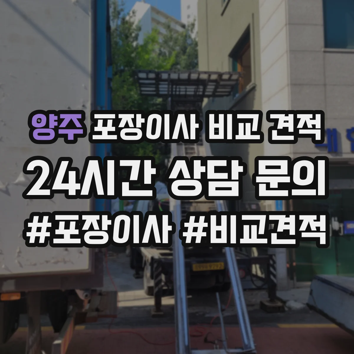 양주 포장이사 비교 견적