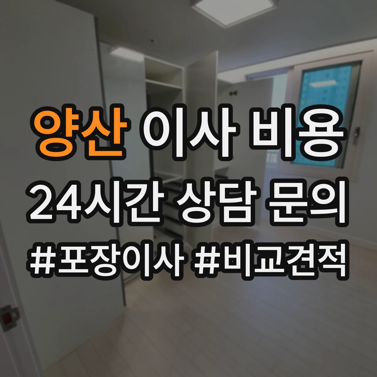 양산 이사 비용