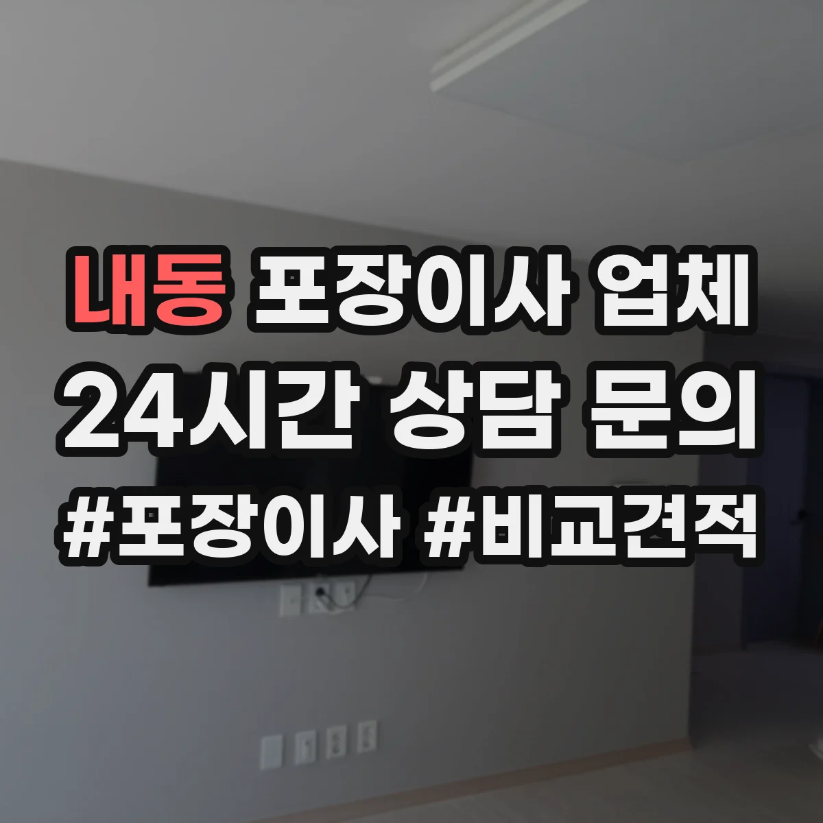 내동 포장이사 업체
