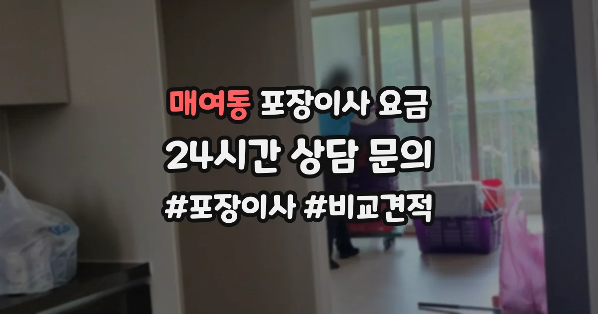 매여동 포장이사 요금