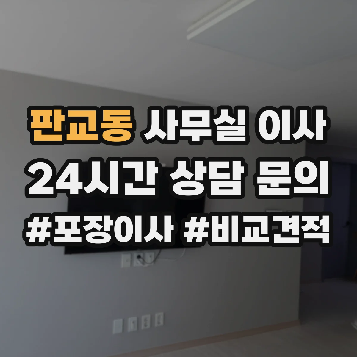 판교동 사무실 이사