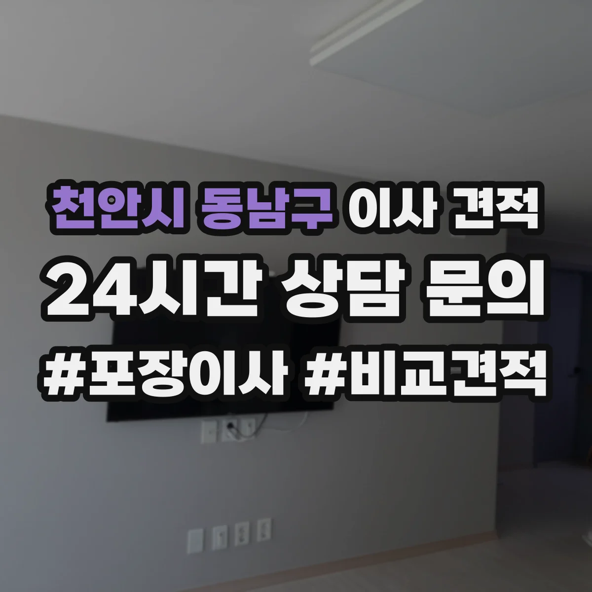 천안시 동남구 이사 견적