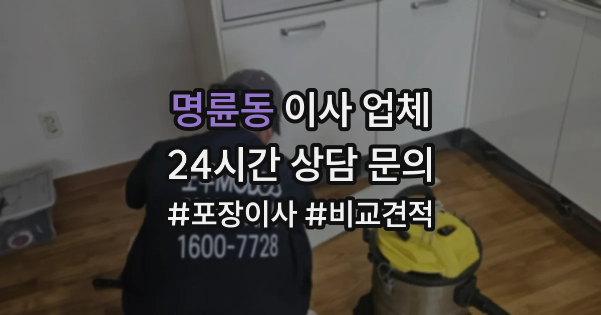 명륜동 이사 업체