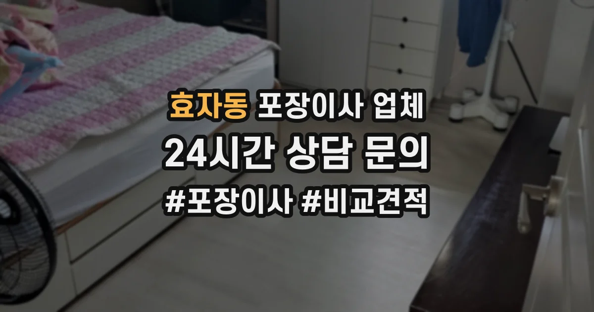 효자동 포장이사 업체