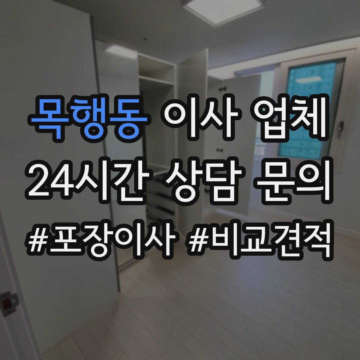 목행동 이사 업체