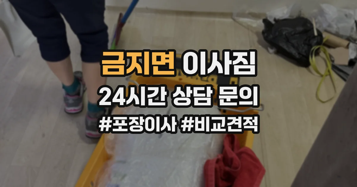 금지면 이사짐