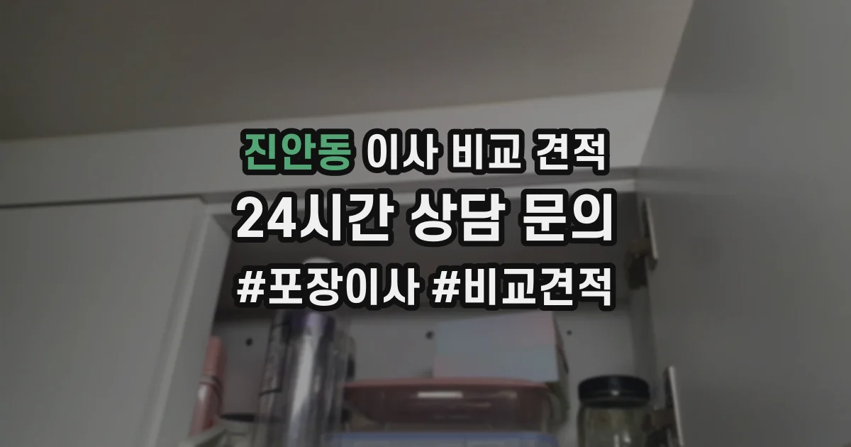 진안동 이사 비교 견적