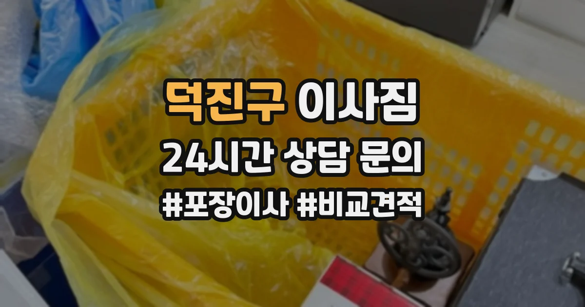 덕진구 이사짐