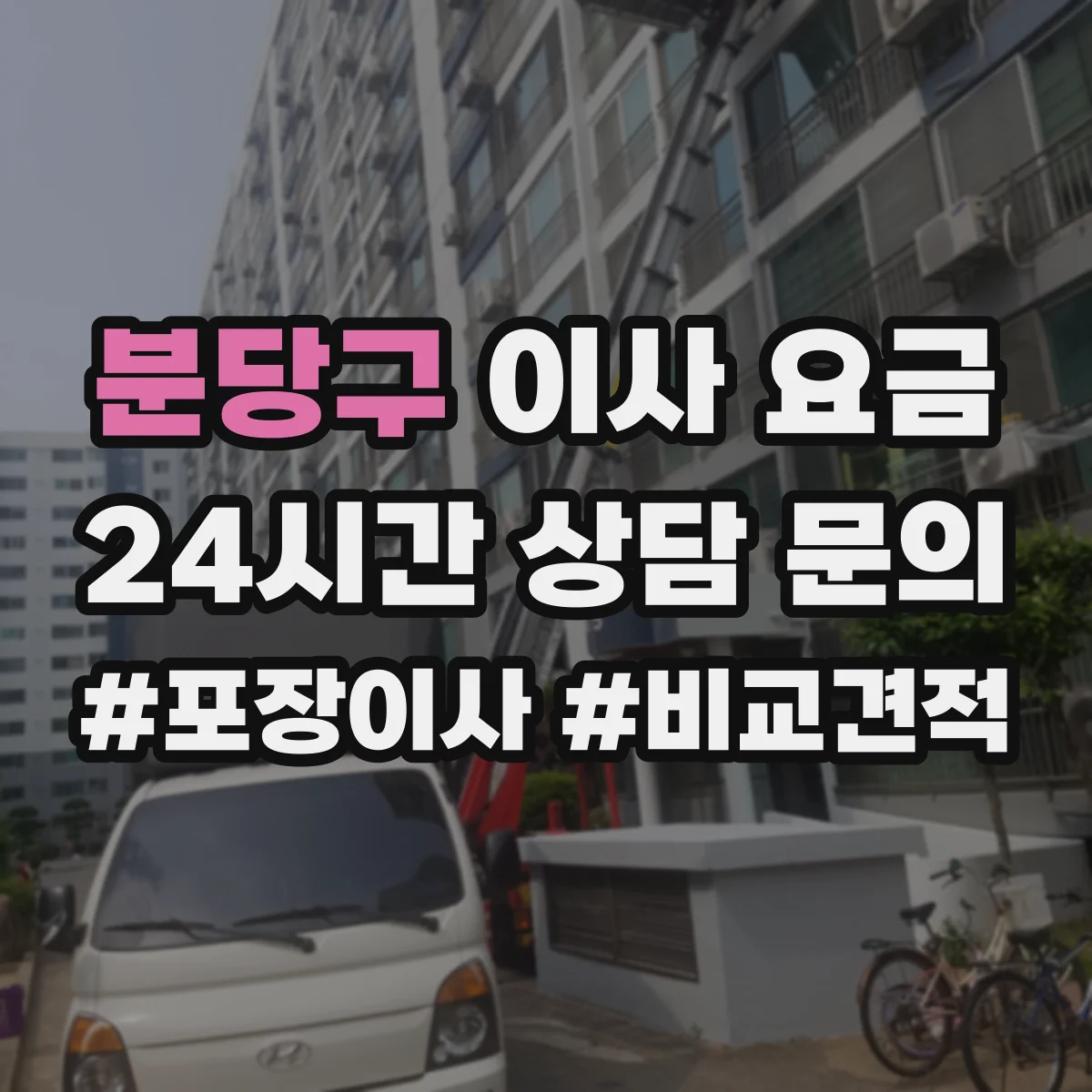 분당구 이사 요금