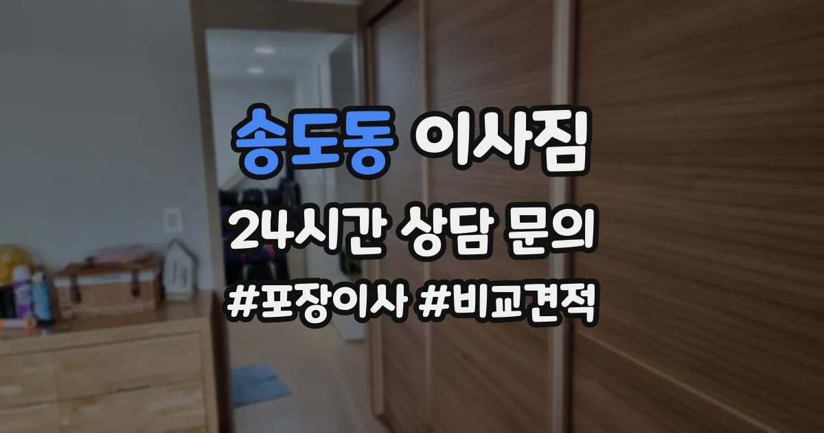 송도동 이사짐