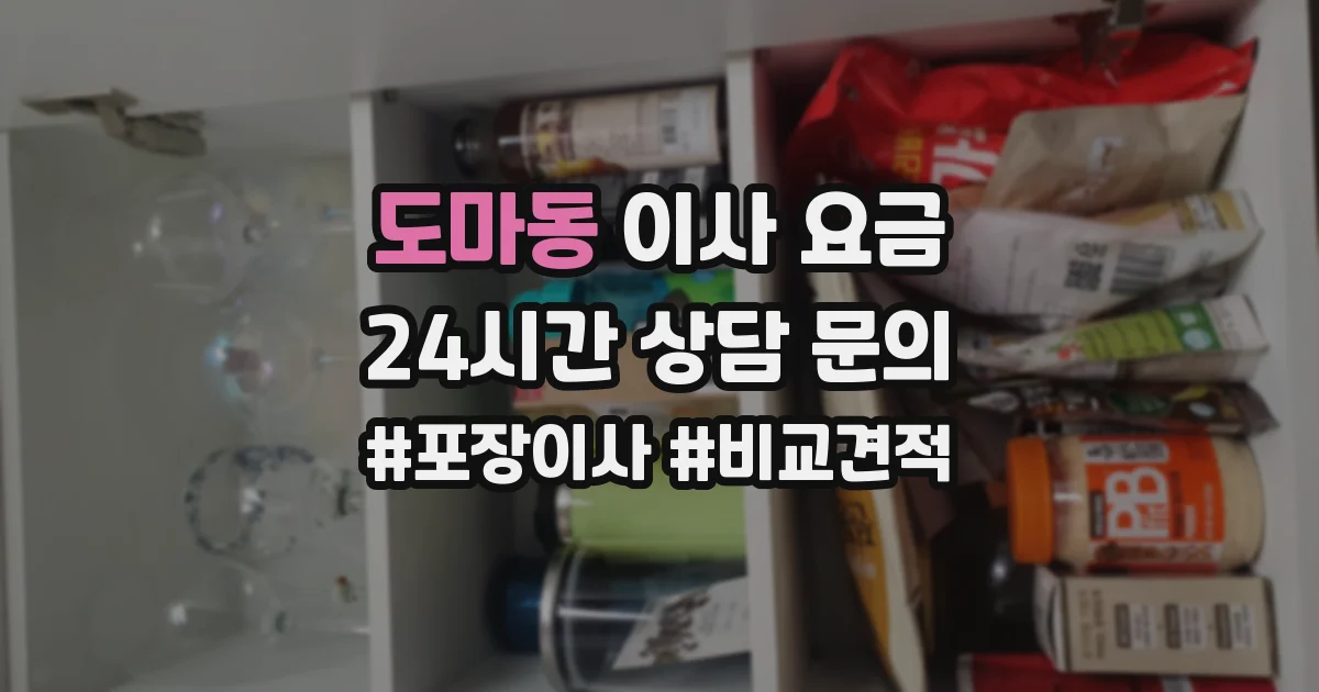 도마동 이사 요금
