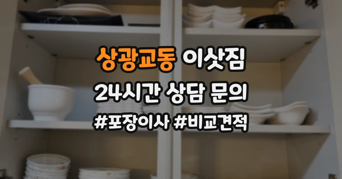 상광교동 이삿짐