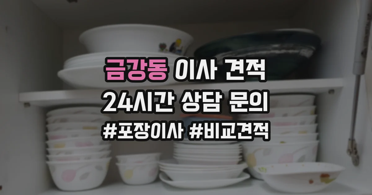 금강동 이사 견적