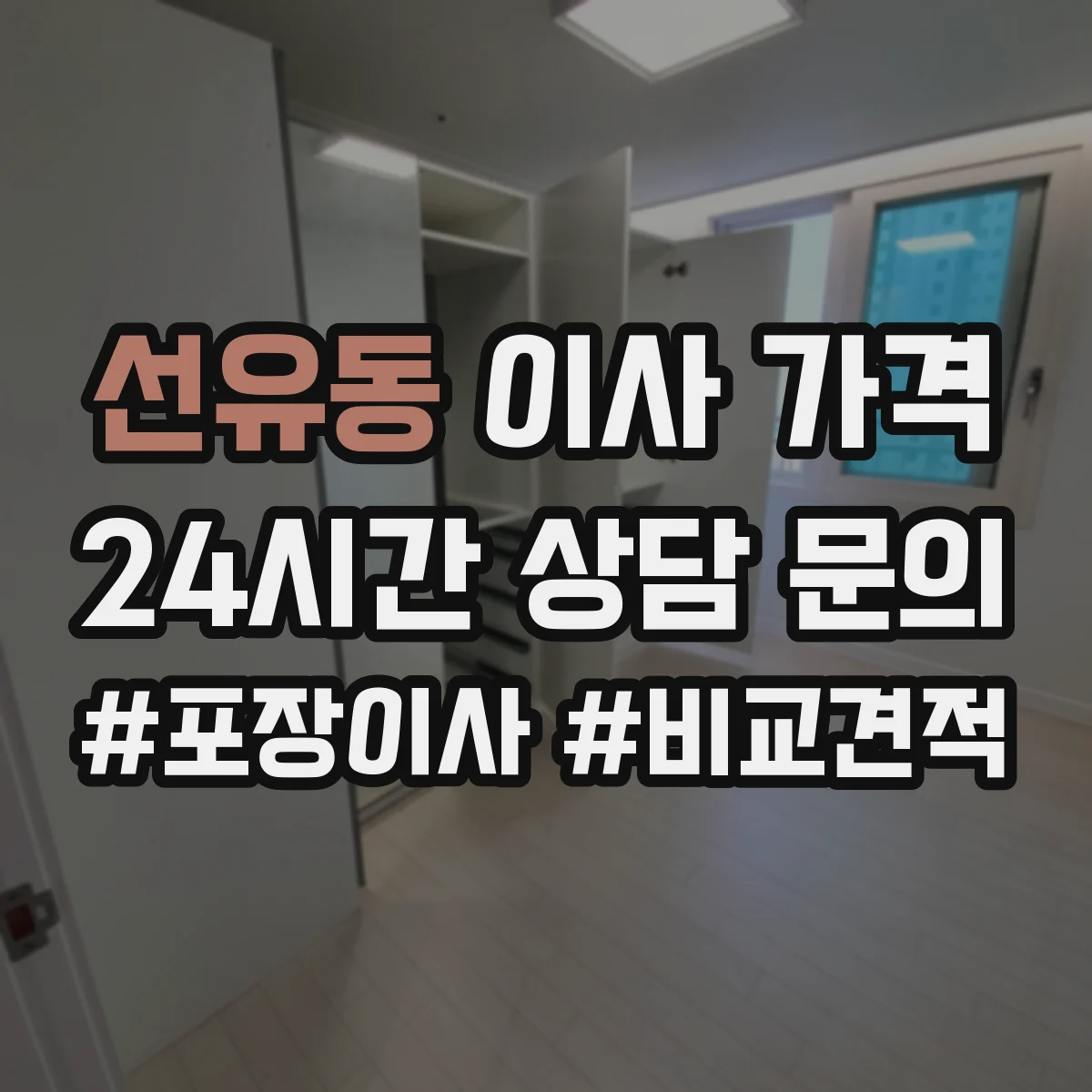 선유동 이사 가격