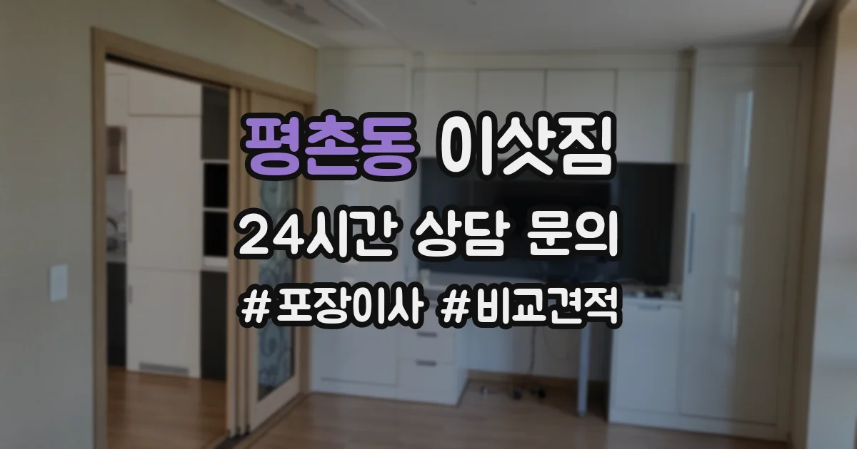 평촌동 이삿짐