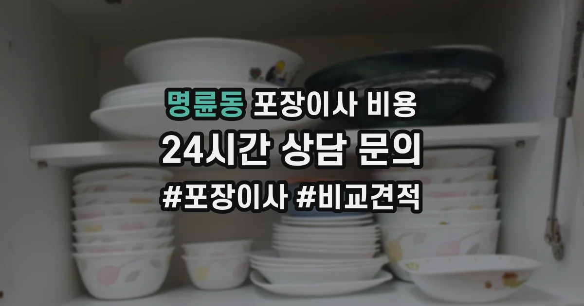 명륜동 포장이사 비용