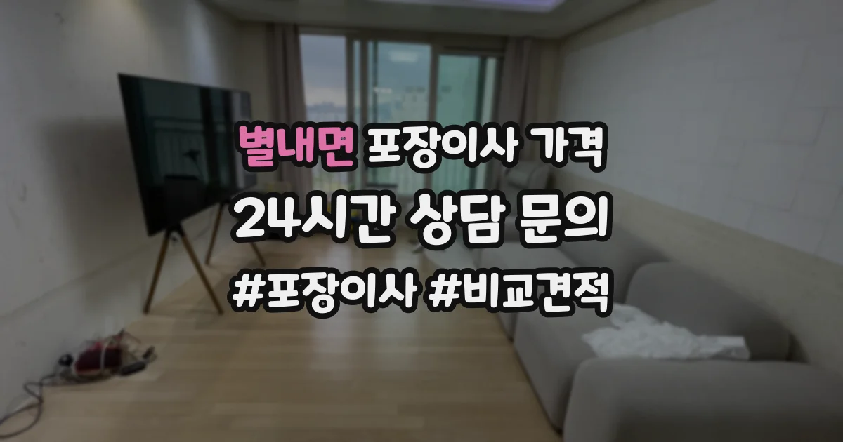 별내면 포장이사 가격