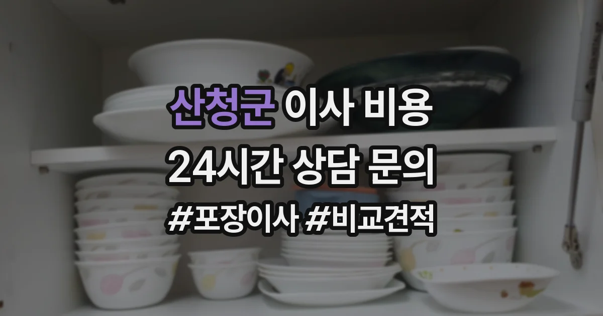 산청군 이사 비용