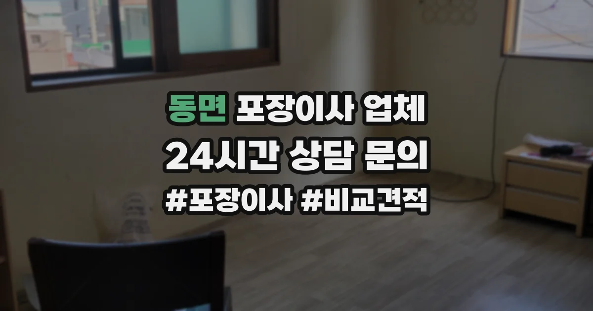동면 포장이사 업체