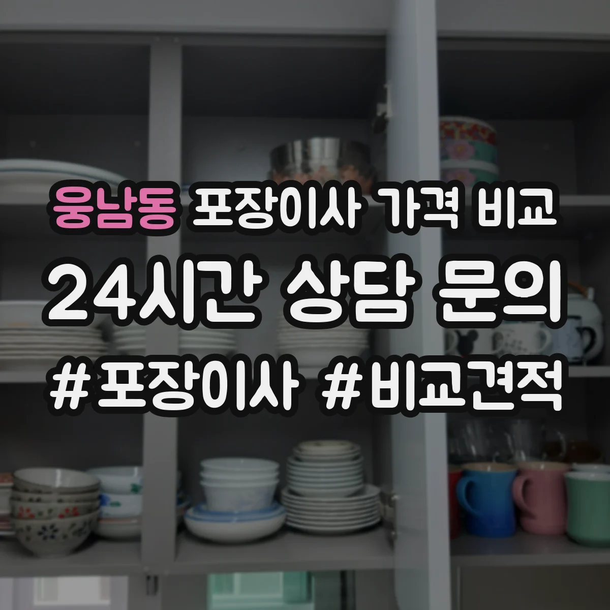 웅남동 포장이사 가격 비교