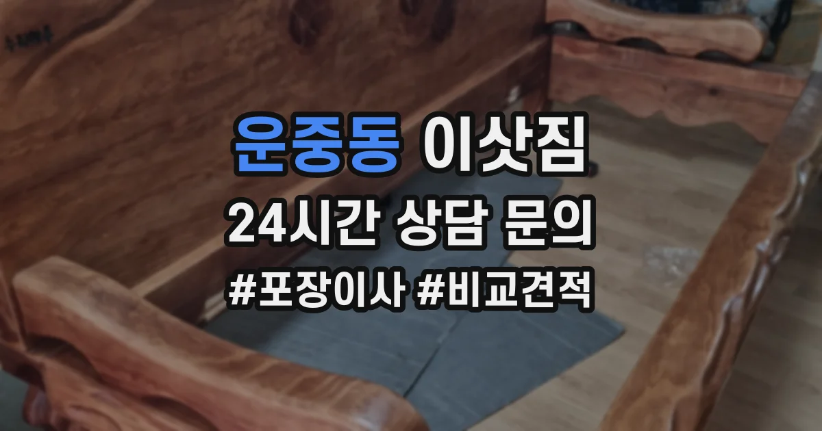 운중동 이삿짐