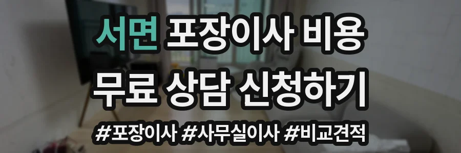 서면 포장이사 비용