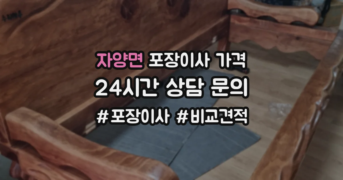 자양면 포장이사 가격