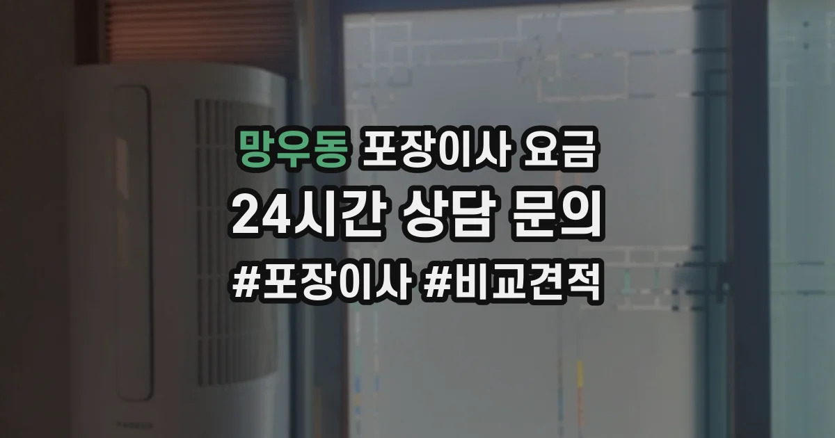 망우동 포장이사 요금