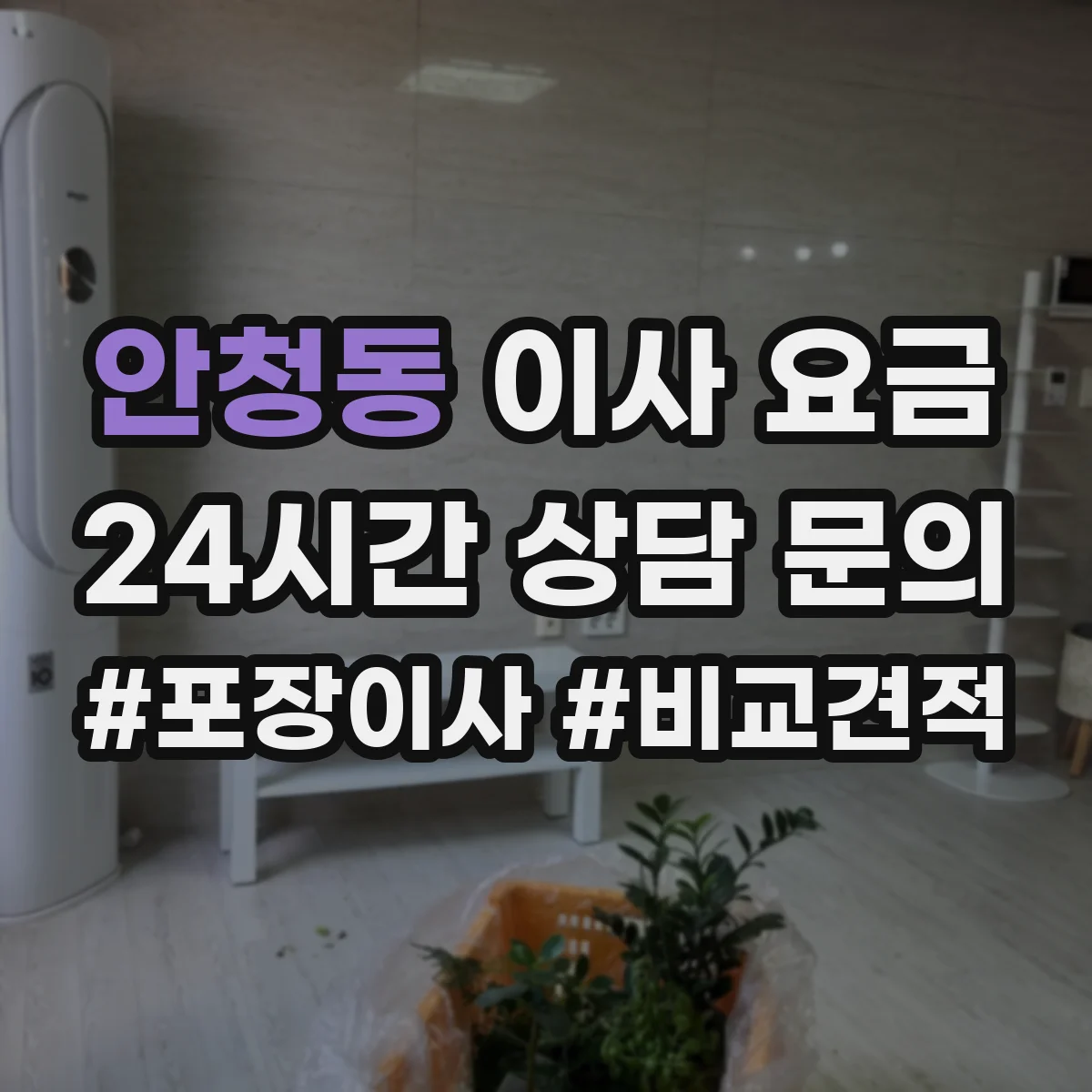 안청동 이사 요금