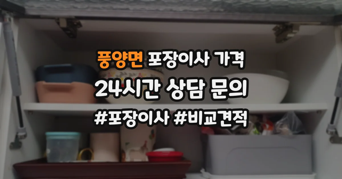 풍양면 포장이사 가격
