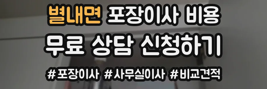 별내면 포장이사 비용